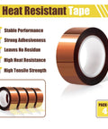 Four Rolls Of 20mm By 16m Heat Transfer Tape For High Temperature Sublimation And Vinyl Press No Residue Easy Peel Polyimide Film