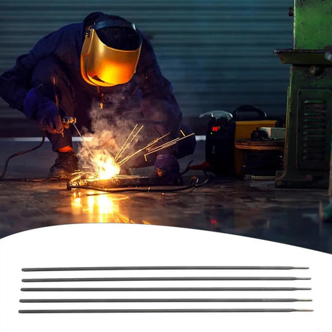 Nickel 99 Welding Rods For Gray Cast Iron And Steel Repair, One Eighth Inch Electrodes, 5 Pack, Easy Workability For Filling Cracks And Building Strong Joints, Ideal For DIY Projects And Pros, welding rods in use