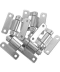 Heavy Duty Stainless Steel Cargo Door Hinges For Automotive Use, Welded Construction With Screws, Noise Minimizing Design, Silver Finish For Exterior Vehicle Doors, Built Tough For Trucks And Trailers stacked stainless steel hinges