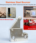 Stainless Steel Bouncer demonstrating pop open mechanism, showing durability for 25000+ cycles of use.