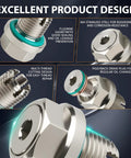 Oversize 1/2-20 Magnetic Piggyback Oil Drain Plug Kit For Oil Pan Self-Tapping Thread Repair Two-Stage Sealing System
