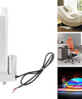 Heavy Duty Electric Actuator With 1500N Lifting Power Designed For Sofa And Bed Lift Systems, Aluminum body, and motor connector.