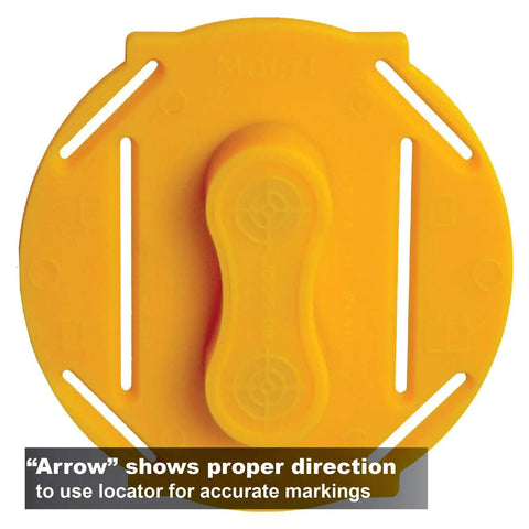 Drywall Cutout Locator Tool For Electrical Boxes, No Measuring Needed With Strong Rare-Earth Magnets, round yellow guide