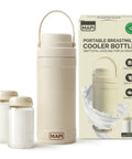 Chill Out With This Portable Breast Milk Cooler 22 Oz Includes Two Leakproof Nursing Bottles No Ice Cooling Tech Keeps Fresh For 24 Hrs Travel And Work Ready Mom Essential. Includes two baby bottles and stainless steel cooler.
