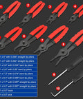 11 Piece Snap Ring Pliers Set With Straight And Bent Retaining Ring Pliers Long Reach Pliers With Hook And Pick For Circlip Removal