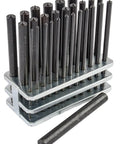 28 Piece Pro Grade Steel Transfer Punch Set For Quick Precise Marking And Punching Sizes 3/32 To 1/2 Inch Plus 17/32 Inch