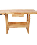 Built Tough 48 Inch Adjustable Standing Desk For Gaming Or Home Office Heavy Lifter 330 Lb Capacity Smooth Lift Computer Table With Plenty Of Workspace Prime Gear Setup in natural wood finish.