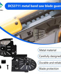Heavy Hitter Metal Band Saw Blade Guard For DCS371 And DCS3711 Models 20V Max Cordless Tools 14 Inch metal blade guard detail.