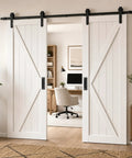 2 Pack Matte Black Flush Door Handle Set For Sliding Barn Doors Closets And Pocket Doors Heavy Duty Steel Recessed Pull With Screws Finger Pull Hardware For No Sweat Easy Access on white barn doors