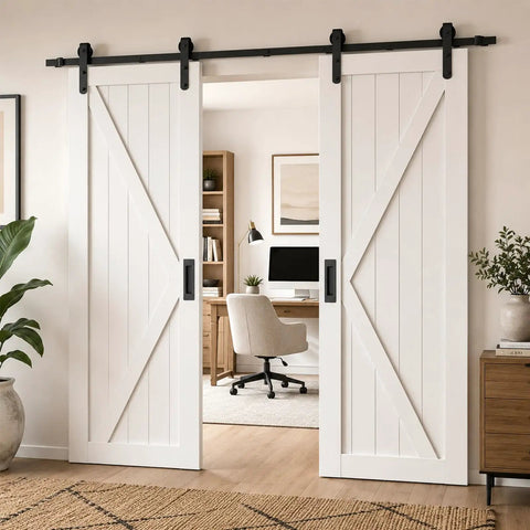 2 Pack Matte Black Flush Door Handle Set For Sliding Barn Doors Closets And Pocket Doors Heavy Duty Steel Recessed Pull With Screws Finger Pull Hardware For No Sweat Easy Access on white barn doors