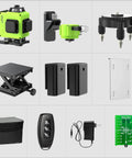Super Handy Pro DIY 360 Degree Laser Level Self Leveling With Four 360 Degree Green Beams Remote Control And Two Batteries