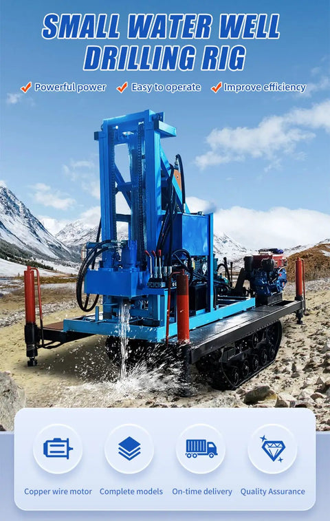 Heavy Duty Water Well Drill Rig Featuring Lightweight Hydraulic Portable Drilling Machine With No Sweat Setup For Residential Yard Wells and Deep Soil Piling Projects in action.