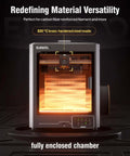 Front view of Centauri Carbon CoreXY 3D Printer With Auto Calibration 320C Nozzle Built In Camera Plug And Play Ready To Print Out Of The Box Ultra Fast Up To 500mm Per Second 256x256x256mm Build Volume in operation