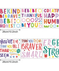 Six Sheets Colorful Inspirational Wall Decals Set With Motivational Quotes For Nursery And Home Decor, six sheets, colorful text.