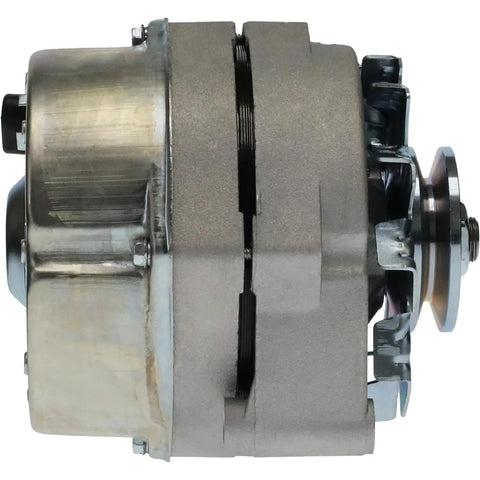 Side view of 100 Amp Marine Alternator Replacement Fits Mercruiser 1968-1987 And OMC Pleasurecraft 1981-1987 One Wire, New Premium Marine Part