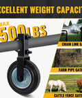 Straight Up Solid Gate Roller Wheels To Take The Drag Out Of Metal Tube Fences Smooth Six Inch Black Anti Sag Tracks image showcasing max 500 lb weight capacity.