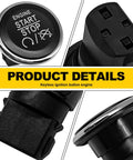 Keyless Start Ignition Push Button Switch For Chrysler Jeep Commander Grand Cherokee Dodge Challenger Durango Charger Town And Country Grand Caravan Replacement 1FU931X9AC 33370101 Direct Fit Easy Install, product details image