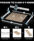 Heavy Duty Dope Hybrid Spoilboard Table For 4040 Reno CNC Router With Aluminum And MDF Expands Work Area To 600 MM X 400 MM Easy Two Step Install Stable Milling Surface components shown