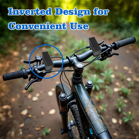 2 Pack Bike Repair Handlebar Stand Clip On Stabilizer on mountain bike with inverted design for easy maintenance on trail