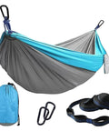 Single Portable Parachute Nylon Hammock For Outdoor Adventure, ultra durable, 210T fabric, with accessories included