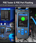 All In One Network Cable Tester With Optical Power Meter And VFL, PoE Test, Cable Length Measurement, RJ11 RJ45 Tester For CAT5 CAT6, close-up view