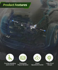 Diagram showing Hydraulic Power Steering Rack And Pinion Assembly For 2WD Front Steering Replacement For 1999 2006 Chevrolet Silverado 1500 And 1999 2006 GMC Sierra 1500 2WD with highlighted features.