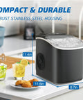 Portable Countertop Ice Maker With Self Cleaning Function Delivers 26 Lbs Per Day In 6 Minutes For Bullet Ice Cubes Quiet Operation