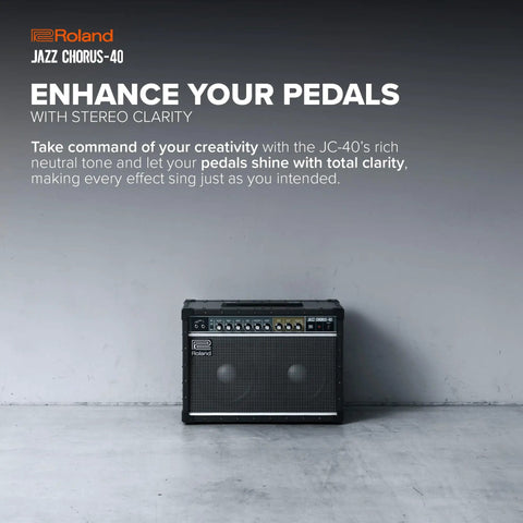 JC 40 Jazz Chorus Guitar Amp With Signature Dimensional Space Chorus Dual 10 Inch Speakers 40 Watt Stereo Power