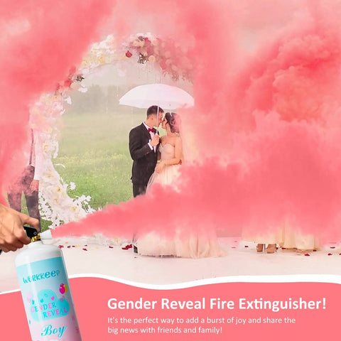 Game Changer Pink Gender Reveal Fire Extinguisher Prop Two Pack Blasts Confetti Burst Over Twenty Feet High Must Have Baby Girl Announcement Party Decorative Accessory