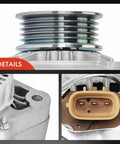 Close-up of alternator details for Toyota Tacoma and T100 1994-1996, showing 5-groove pulley and electrical connector