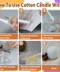 Step-by-step guide on using wicks in Candle Making Starter Kit With 130 Pieces Wicks And Full Tool Set For DIY Soy And Beeswax Candles