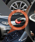Diagram showing uses of 10 Pack Foam Wax Applicator Pads For Car Detailing on wheels, body, steering, and interior.
