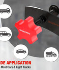 Brake Pad Spreader And Caliper Tool For Cars And Light Trucks With 360 Degree Swivel Joint Piston Compressor, red handle