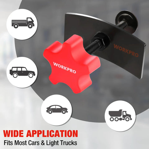 Brake Pad Spreader And Caliper Tool For Cars And Light Trucks With 360 Degree Swivel Joint Piston Compressor, red handle