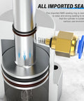 Close-up of Left Turn Rotary Pneumatic Cylinder, 20mm Bore with imported seals and aluminum alloy body, M5 port, 6mm fitting