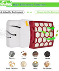 Shark Navigator Upright Vacuum Filter Replacement Kit for Pet Pro Plus and Rotator series showing filter layers and trapped particles.