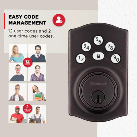 Smooth Operator Electronic Deadbolt Door Lock Bringing Hassle Free Keyless Entry And Rock Solid Home Security With Five Button Keypad Auto Lock Capability Plus Instant Code Access In Brushed Venetian Bronze