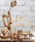 Rail Mounted Mechanical Claw Wooden Model Kit 3D Puzzle Assembly For Teens And Adults A Brain Teaser With Moving Levers On A Full Scale Rail Platform Detailed Construction Guide And Hands On Educational Fun, wooden claw on rail