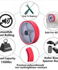 Heavy Duty Polyurethane Caster Wheels Set Of 4 Eight Inches By Two Inches With 6000 Pound Load Capacity Galvanized Yoke For Toolboxes And Trailers Built Tough As Nails And Rolls Smooth and 1500 lbs load capacity.