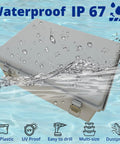 Heavy Duty Outdoor Junction Box Waterproof IP67 Plastic Enclosure with Mounting Plate, two NPT ports, large size for wet weather projects