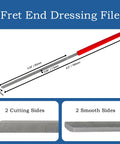 Guitar Tool Kit For Setup And Repair Pro Luthier Maintenance Pack with fret end dressing file dimensions and details.