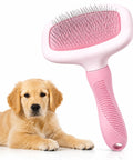 Small Slicker Brush For Dogs And Cats, Skin Friendly Deshedding Tool For Healthy Coats, Gentle Undercoat Groomer For Short And Long Haired Pets, Durable Stainless Pins, Perfect For Sensitive Pups, pink brush with puppy