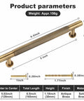 Five Pack Antique Brass Cabinet Pulls 5 Inch Solid Brass Dresser Drawer Handles For Your Cabinets Cupboards Wardrobes Closets And Vanities Durable Hardware with detailed measurements.