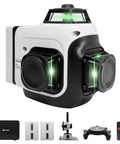 Green Laser Level With Self Leveling One Horizontal 360 Degree Plane And Two Vertical 360 Degree Planes Pro Grade High Brightness