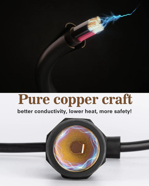Close-up of pure copper wire and socket for 52 Ft Outdoor String Lights With 30 Incandescent Bulbs UL Listed Commercial Quality Edison