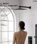 EVERSTEIN Shower System with Handheld Spray, 10" High-Pressure Rainfall Shower Faucet Set featuring 10-inch overhead coverage.
