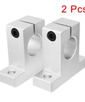 Two Pack SK25 Aluminum Linear Motion Rail Clamping Guide Support for 25mm Shaft, Low Friction, High Precision Rail Mount