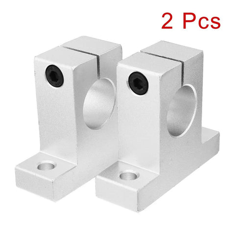 Two Pack SK25 Aluminum Linear Motion Rail Clamping Guide Support for 25mm Shaft, Low Friction, High Precision Rail Mount