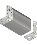 No Fuss Repairs Guaranteed With This Fifty Pack Two Inch Steel L Angle Brackets Featuring Blue Galvanized Coating Pre Drilled Holes And Included Screws.