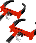 Two Pack Heavy Duty Wheel Clamp Lock For Trailers SUVs Boats ATVs Motorcycles And Golf Carts Universal Security Tire Lock